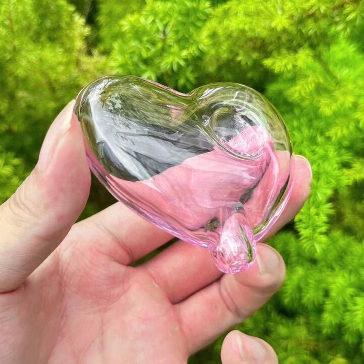 4" Pink Girly Cute Beautiful Love Pipe - gift for her - best Pipe - glass pipe - Shapelys