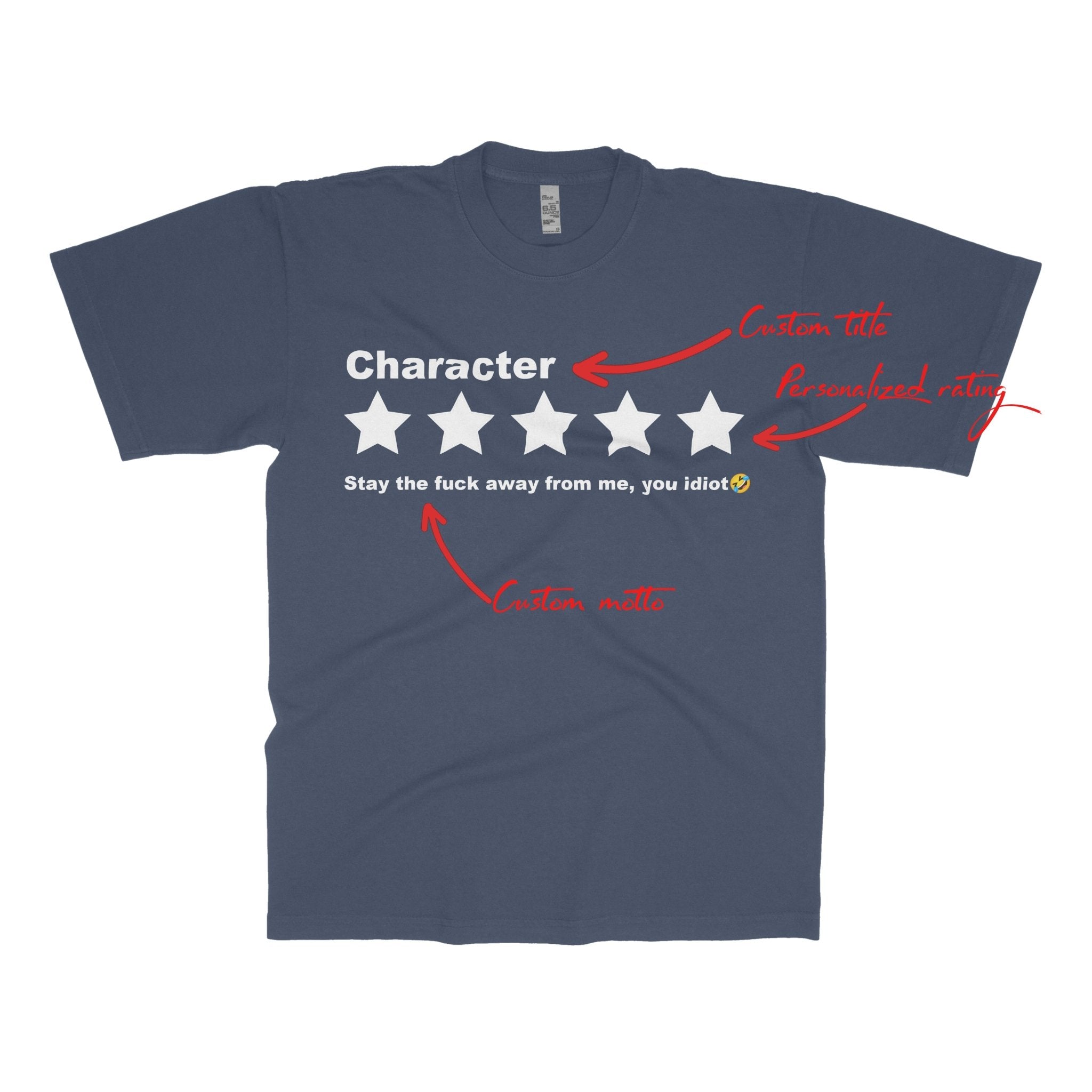 Funny rating shirt - personalized T-shirt - motto T-shirt - funny T-shirt - Shapelys