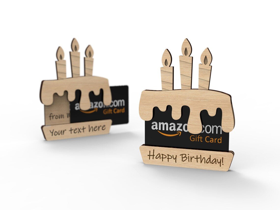 Personalized Gift Card Holder | Happy Birthday | Birthday cake - Shapelys