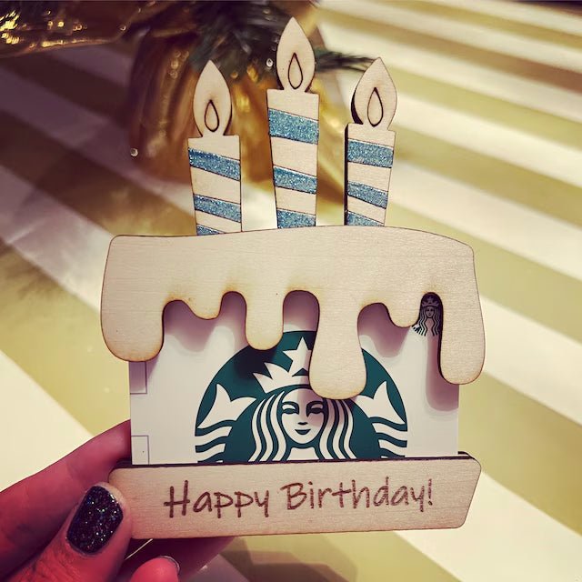 Personalized Gift Card Holder | Happy Birthday | Birthday cake - Shapelys