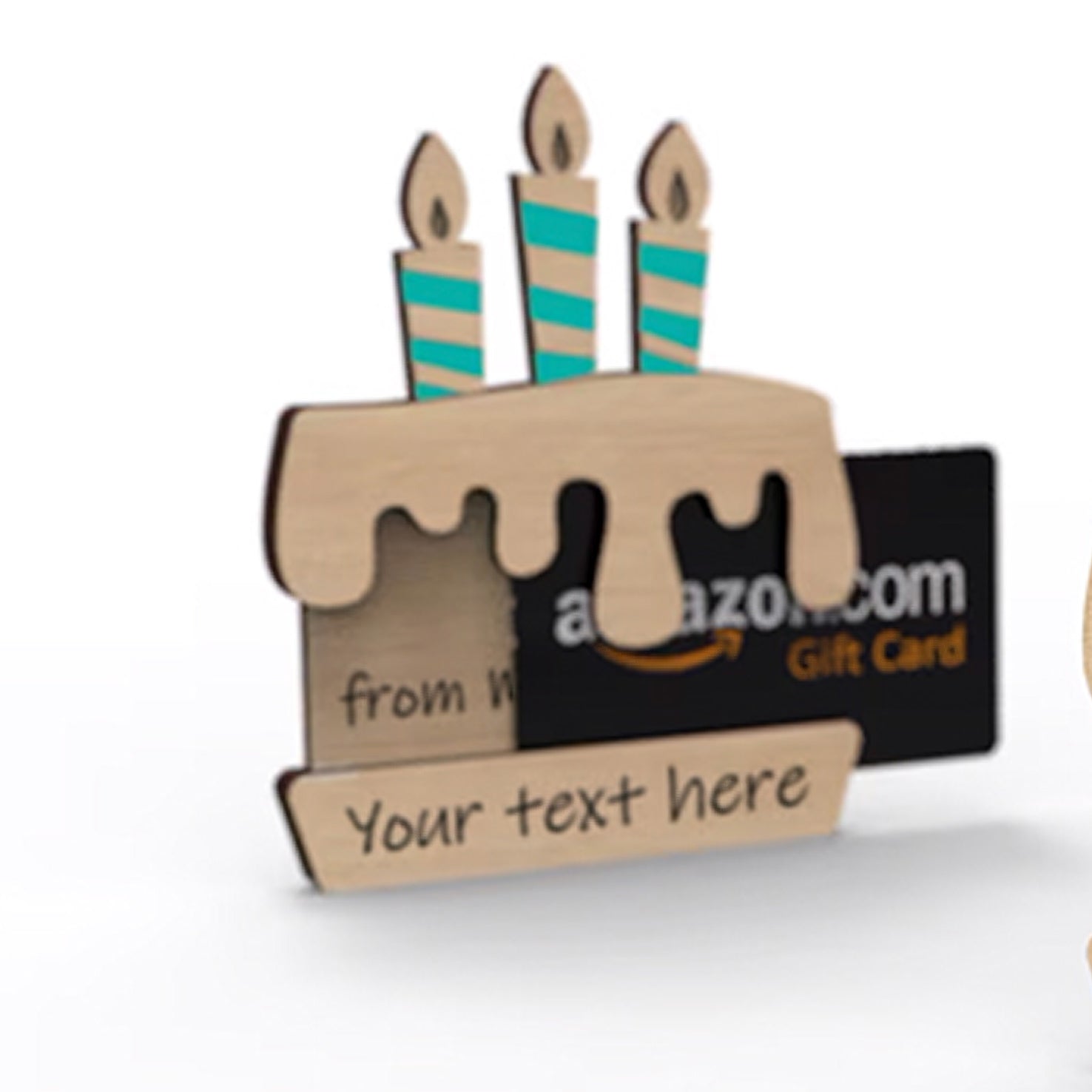 Personalized Gift Card Holder | Happy Birthday | Birthday cake - Shapelys