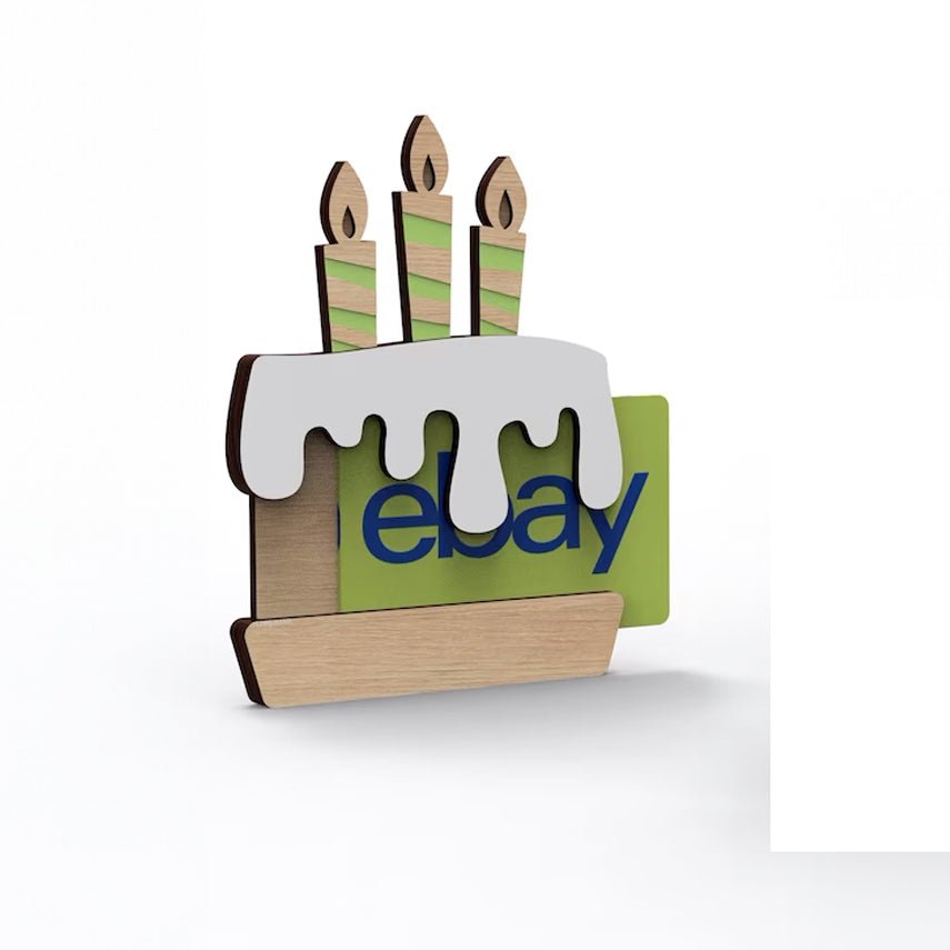 Personalized Gift Card Holder | Happy Birthday | Birthday cake - Shapelys