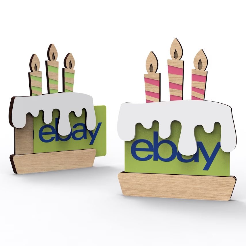 Personalized Gift Card Holder | Happy Birthday | Birthday cake - Shapelys