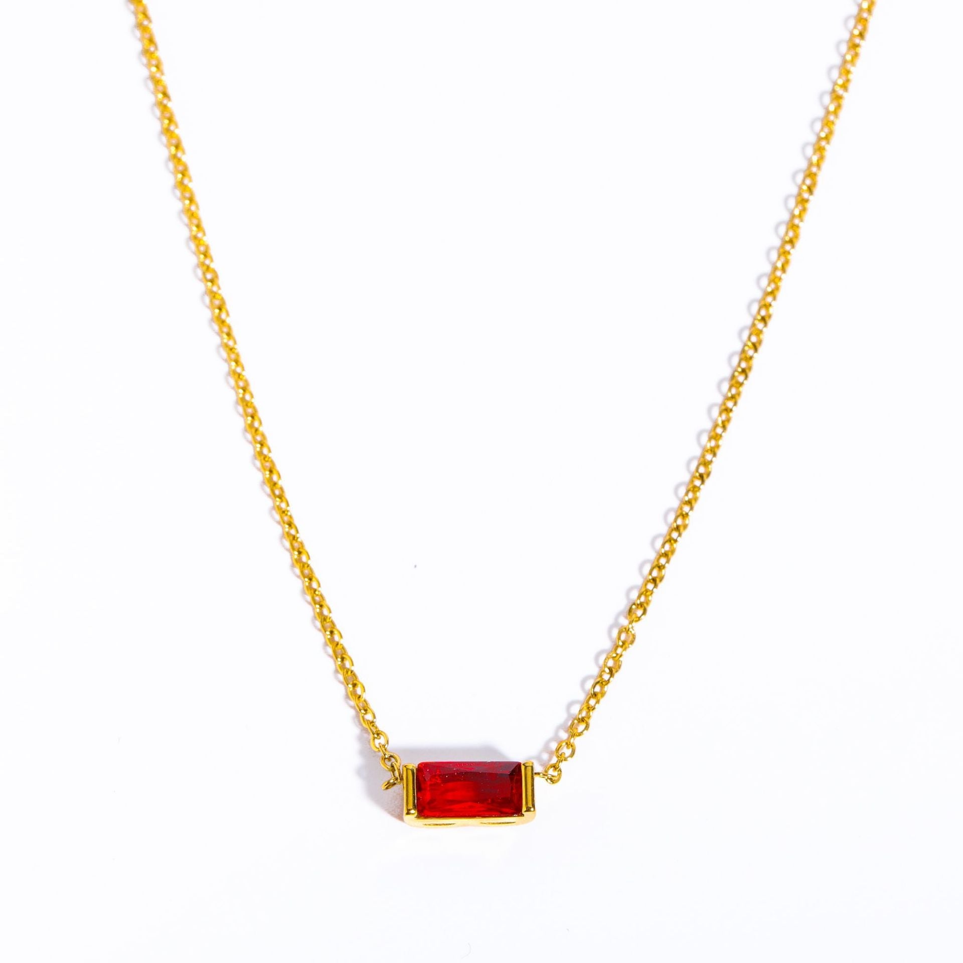 12 Birthstone Zircon Necklace - Shapelys