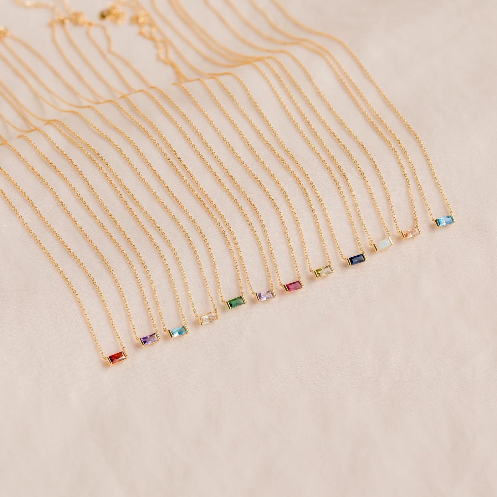 12 Birthstone Zircon Necklace - Shapelys