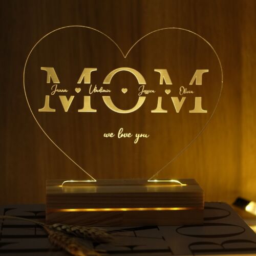Custom Name Love Plaque - Gift for Mom - Gift Idea for Mom - Gift for Mommy - Personalized Gift for Mom - Mother's Day Gift 2024 - Gift for Mother in Law - Custom Mom - Shapelys
