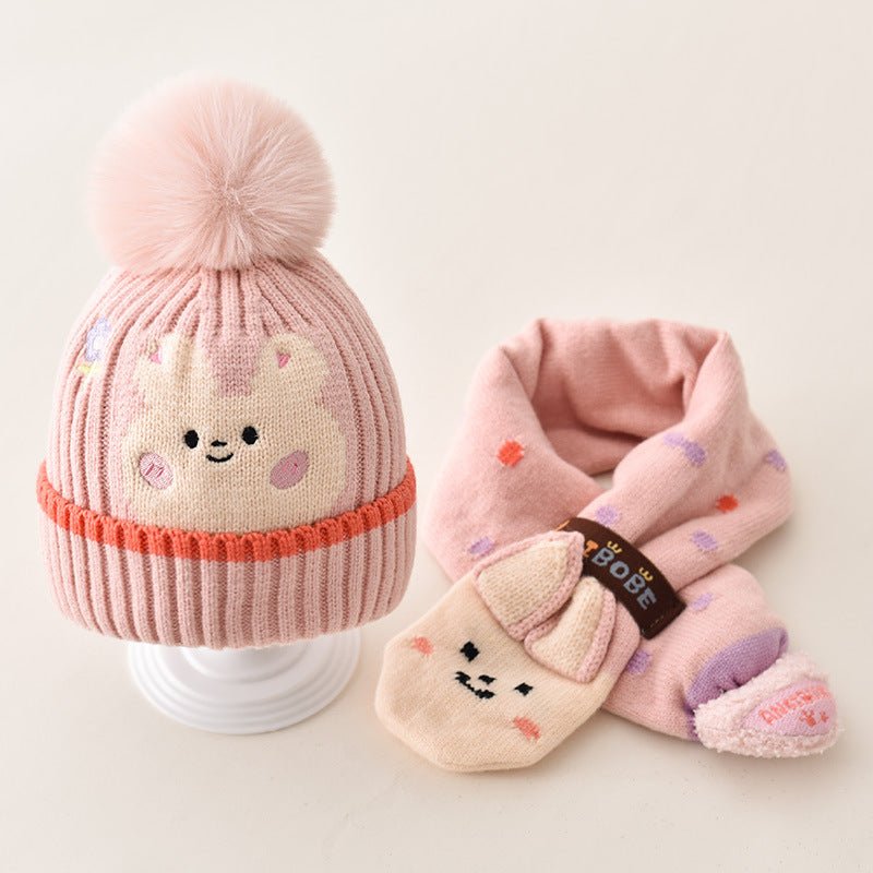 Cute Animal Hat and Scarf Set - Shapelys