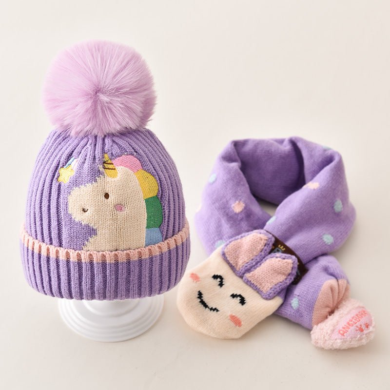 Cute Animal Hat and Scarf Set - Shapelys