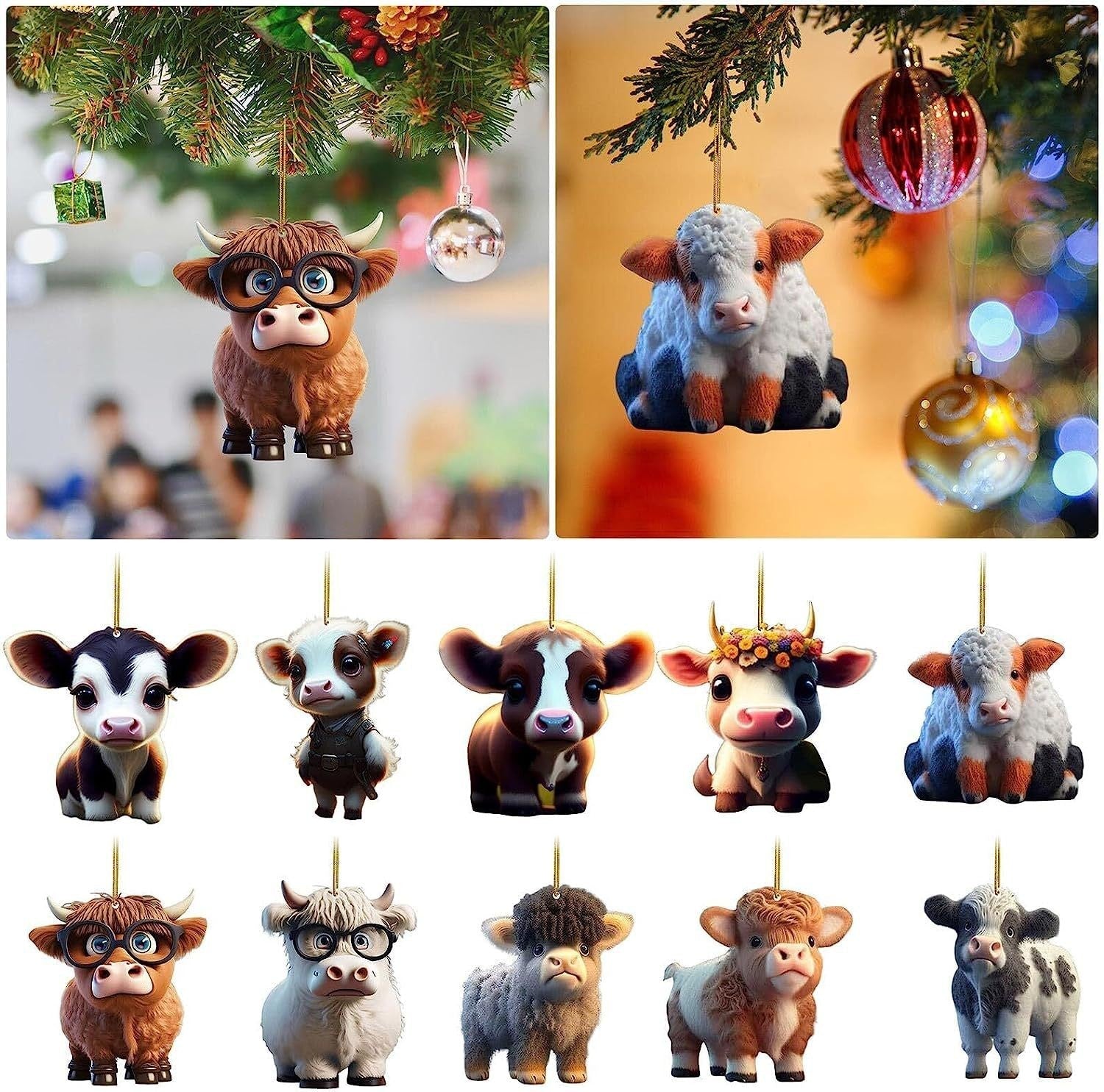 CUTE CARTOON COW HANGING ORNAMENTS - Shapelys