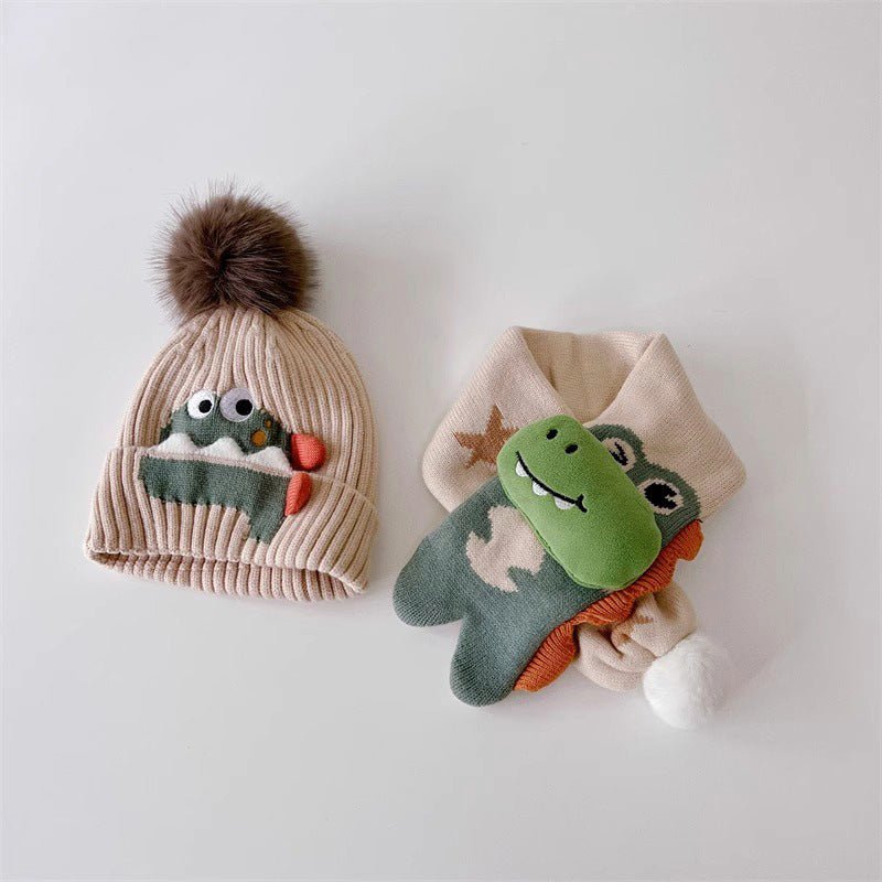 Dinosaur Hat and Scarf Set - Shapelys