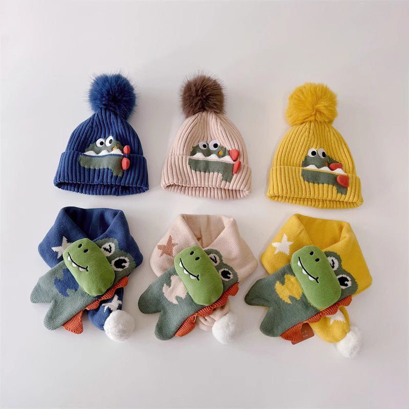 Dinosaur Hat and Scarf Set - Shapelys