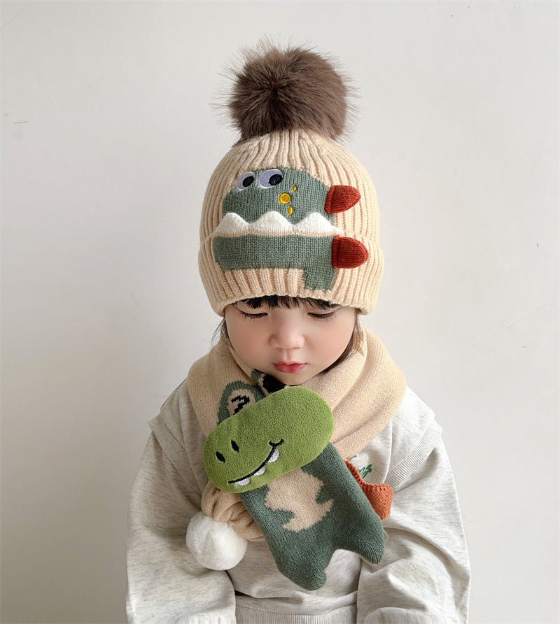 Dinosaur Hat and Scarf Set - Shapelys