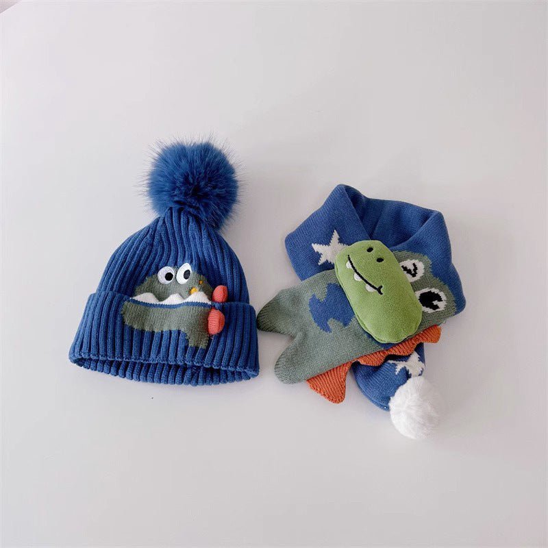 Dinosaur Hat and Scarf Set - Shapelys