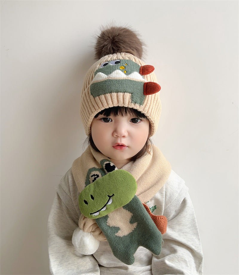 Dinosaur Hat and Scarf Set - Shapelys