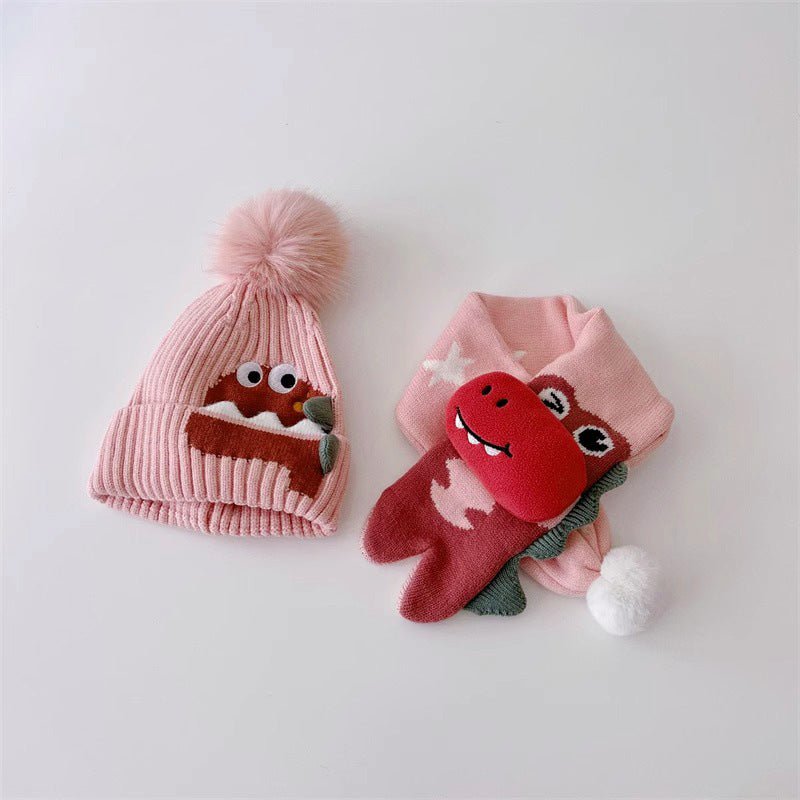 Dinosaur Hat and Scarf Set - Shapelys