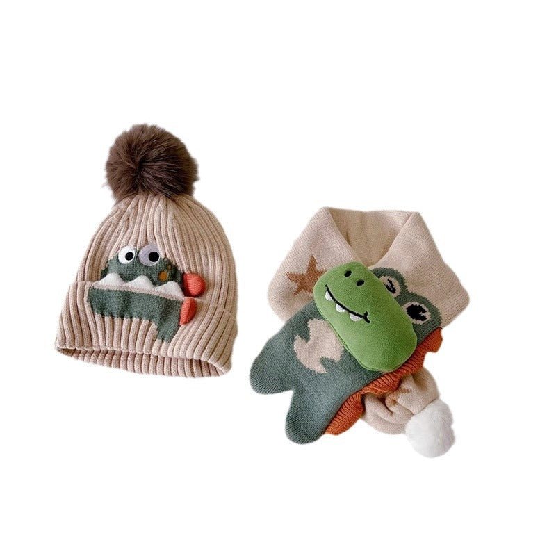 Dinosaur Hat and Scarf Set - Shapelys