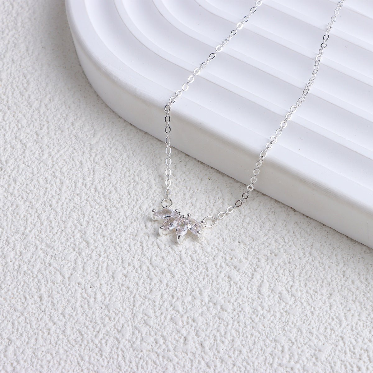 Flower Petal Diamond Necklace - Shapelys