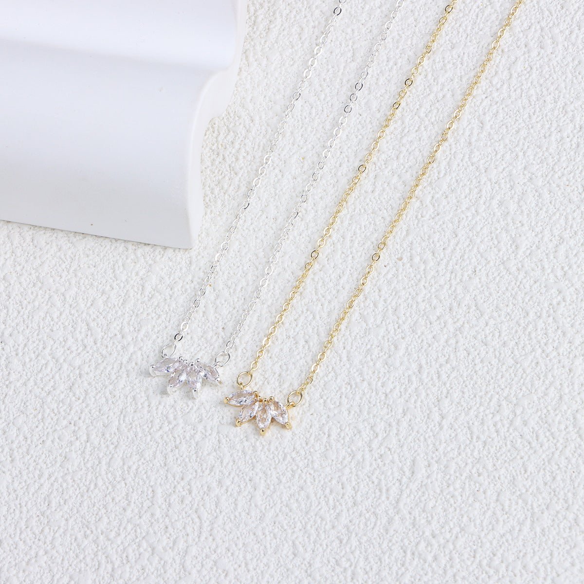 Flower Petal Diamond Necklace - Shapelys