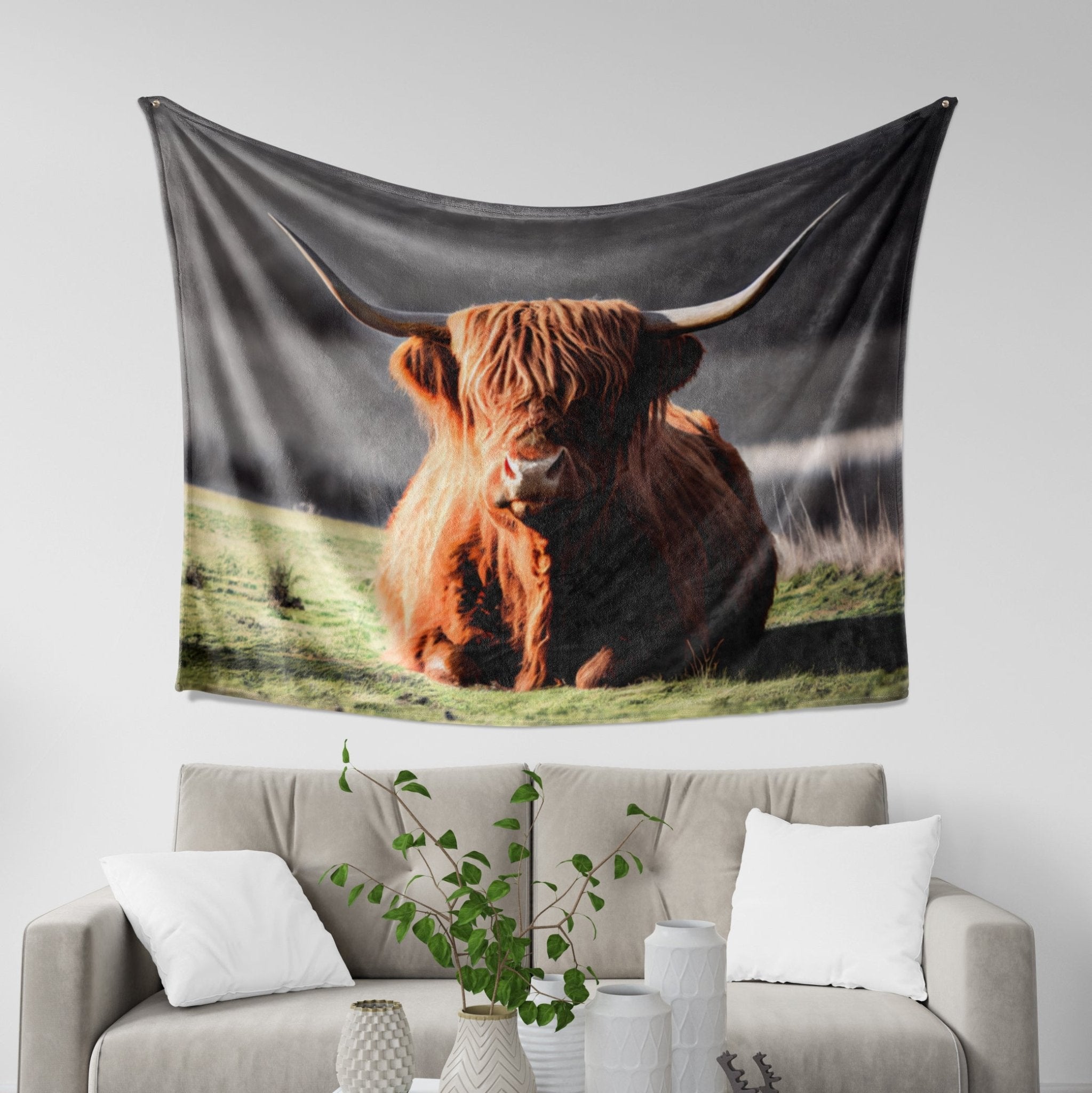 Highland cow blanket - Shapelys