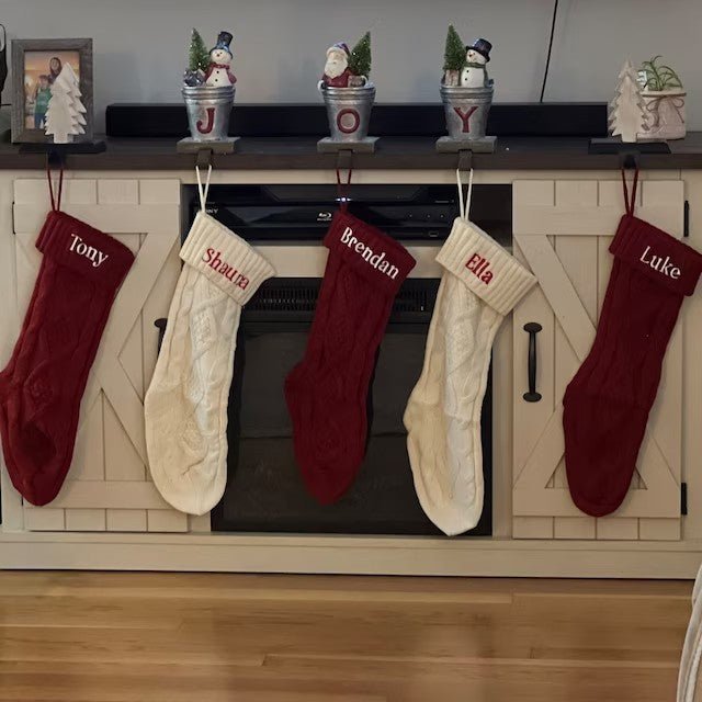 Knitted Name Christmas Stocking - Shapelys