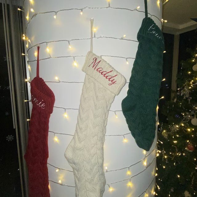 Knitted Name Christmas Stocking - Shapelys