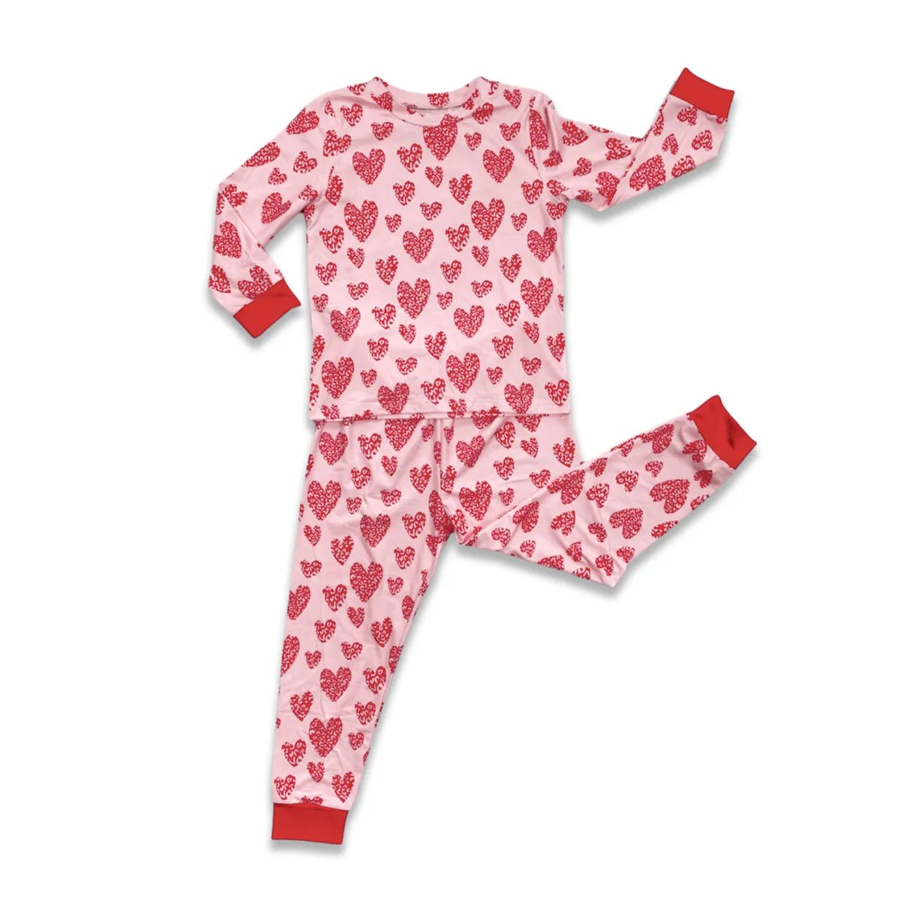 LOVE HEART Valentine's Day Matching Pajamas - Shapelys