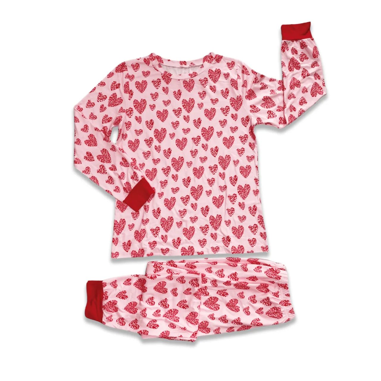 LOVE HEART Valentine's Day Matching Pajamas - Shapelys