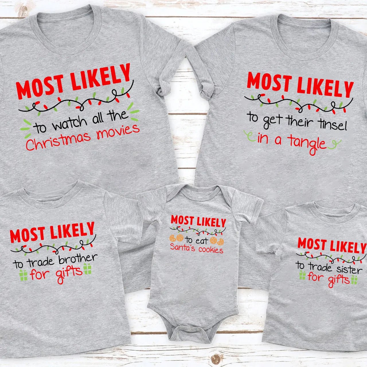 Matching Family Christmas Superlative Funny Shirts - Shapelys