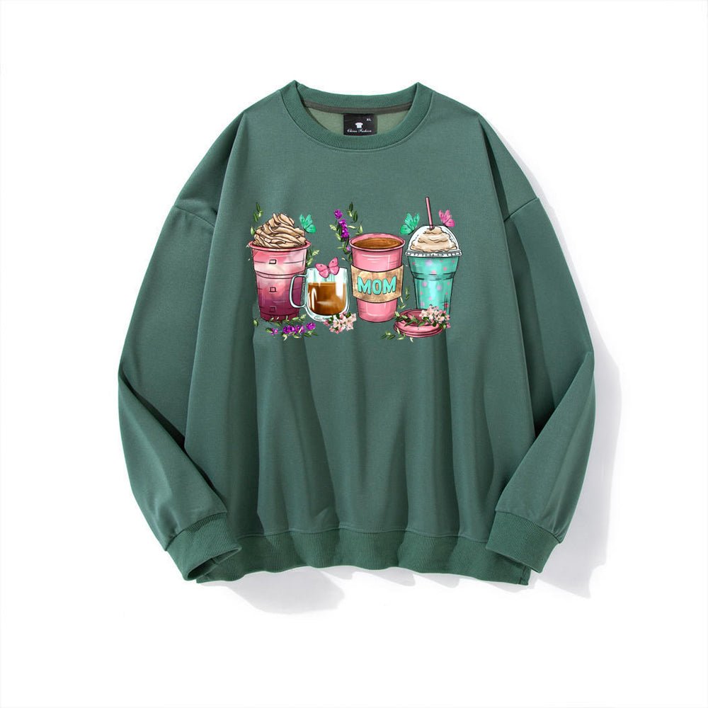 Mom coffee cups Sweatshirt - Designed just for Mother's Day - Shapelys