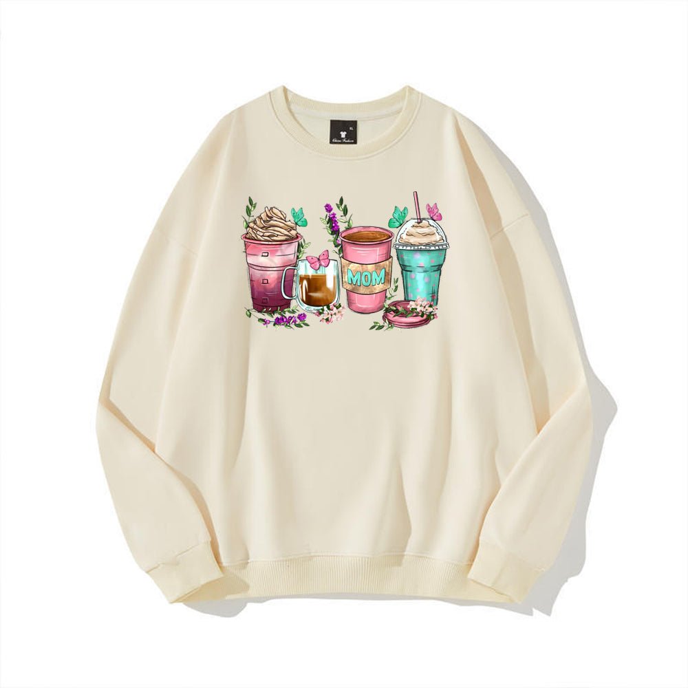 Mom coffee cups Sweatshirt - Designed just for Mother's Day - Shapelys