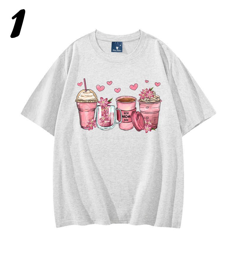 Mother's Day floral coffee cups shirt - Mother's Day Clothing - Shapelys