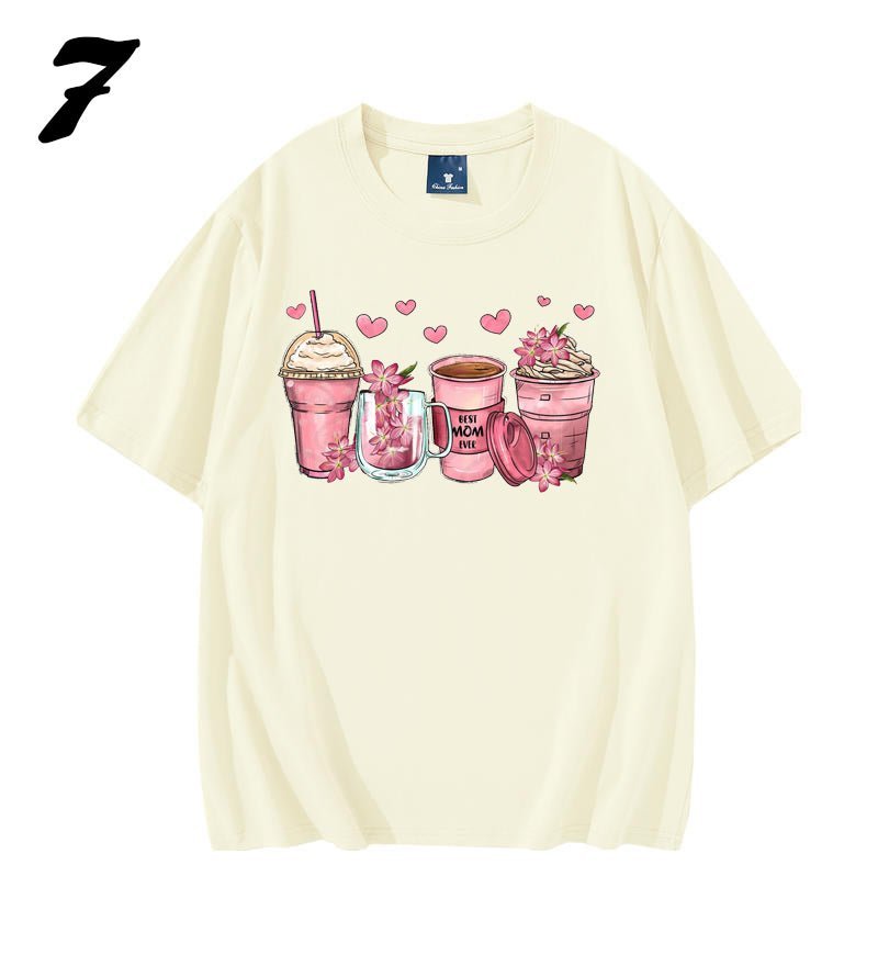 Mother's Day floral coffee cups shirt - Mother's Day Clothing - Shapelys