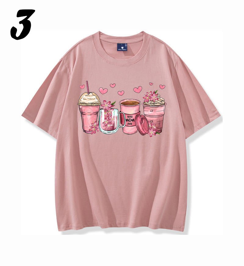 Mother's Day floral coffee cups shirt - Mother's Day Clothing - Shapelys