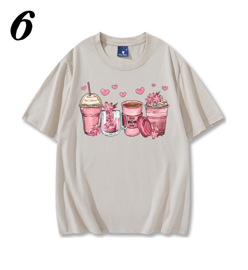 Mother's Day floral coffee cups shirt - Mother's Day Clothing - Shapelys