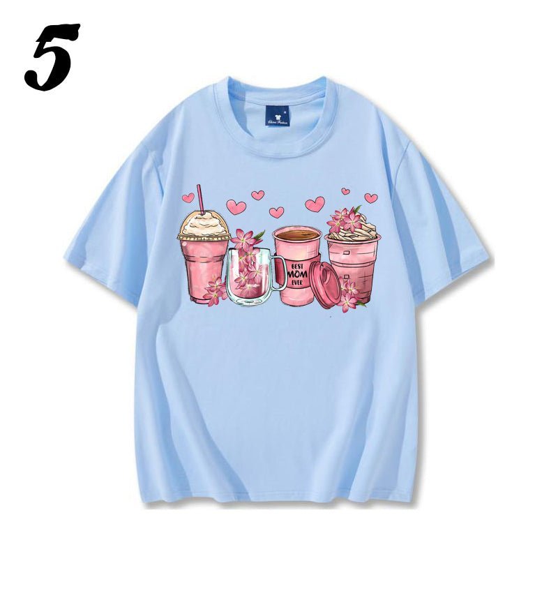 Mother's Day floral coffee cups shirt - Mother's Day Clothing - Shapelys