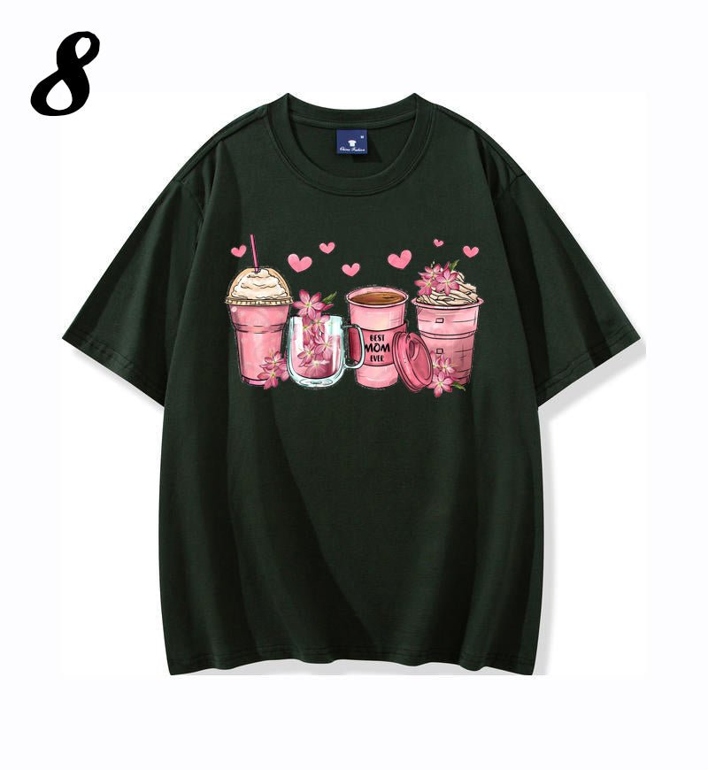 Mother's Day floral coffee cups shirt - Mother's Day Clothing - Shapelys