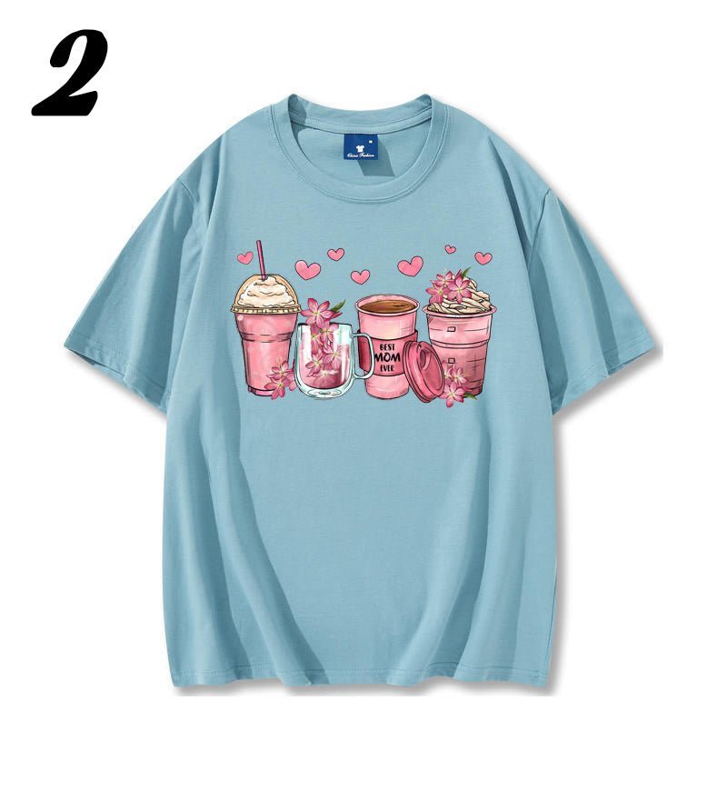 Mother's Day floral coffee cups shirt - Mother's Day Clothing - Shapelys