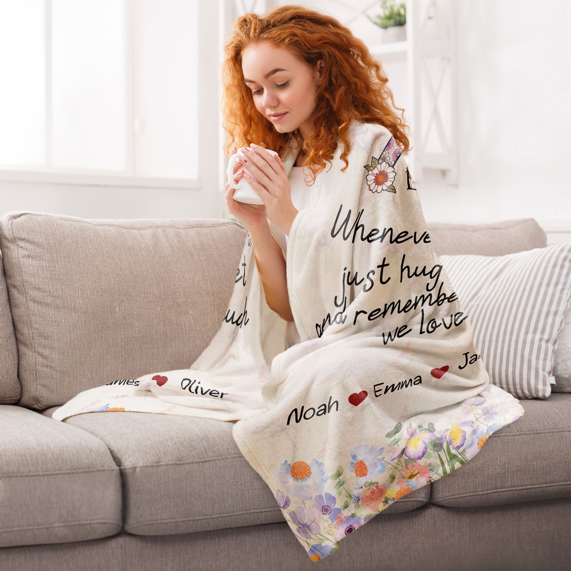 Nana, Whenever You Miss Us - Personalized Blanket - Shapelys