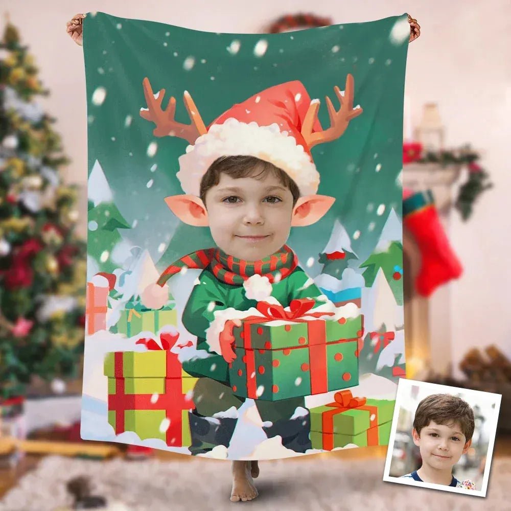 Personalized Christmas Gift Elf Blanket Beepumpkin - Shapelys