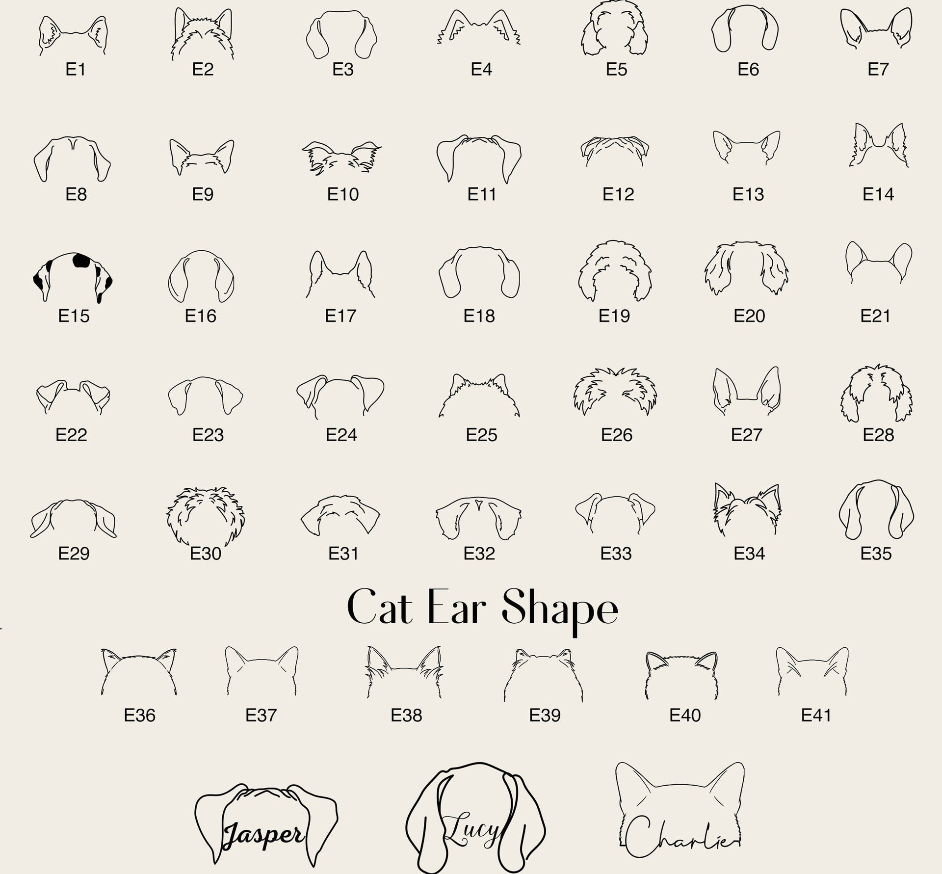 Personalized Dog Ears Necklace - Shapelys