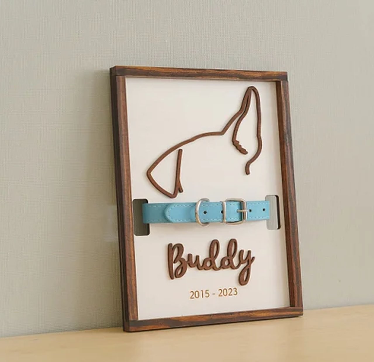 Personalized Pet Memorial Collar Frame - Shapelys