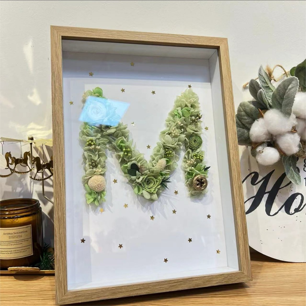 Personalized Preserved Flower Photo Frame - Shapelys