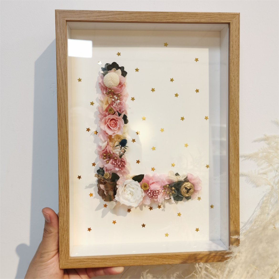 Personalized Preserved Flower Photo Frame - Shapelys