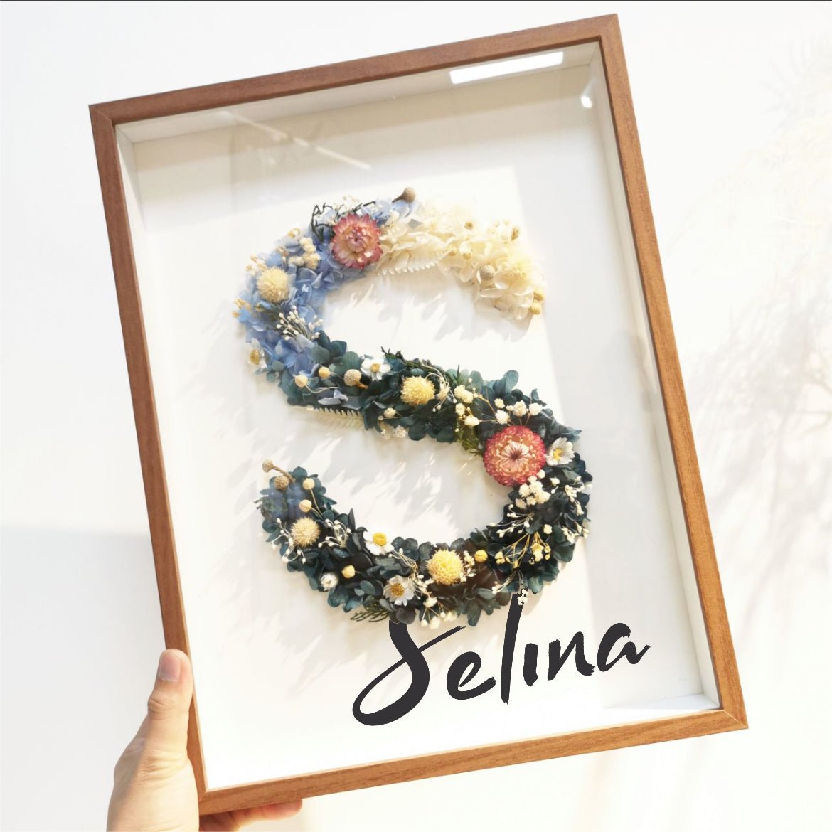 Personalized Preserved Flower Photo Frame - Shapelys