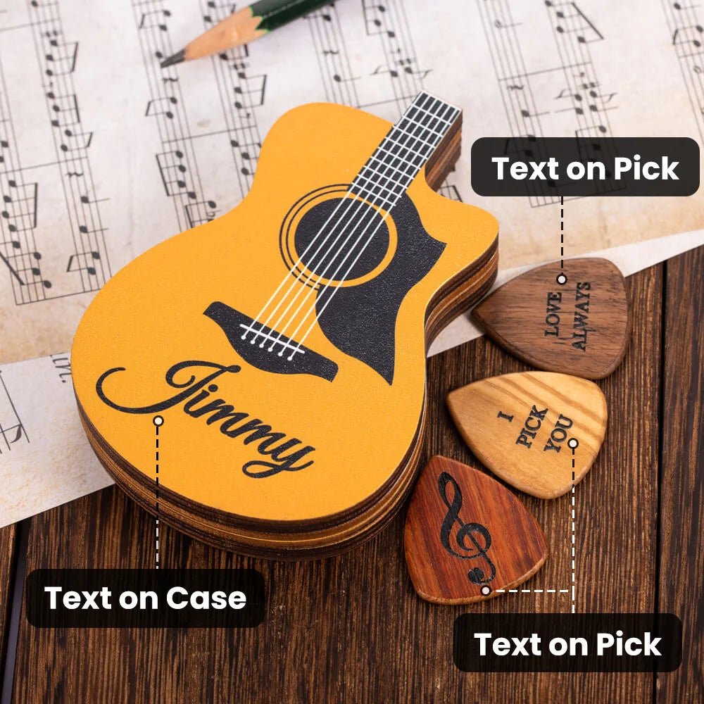 Personalized Wooden Guitar Picks - Shapelys