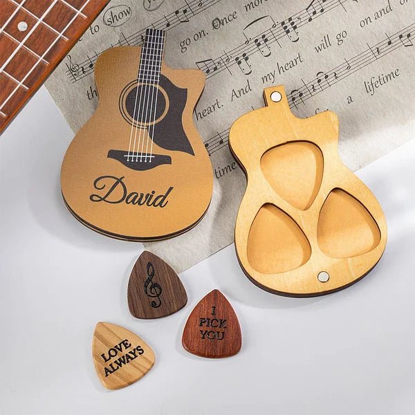 Personalized Wooden Guitar Picks - Shapelys