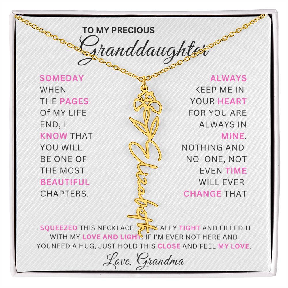 TO MY PRECIOUS GRANDDAUGHTER - SOMEDAY WHEN THE PAGES OF MY LIFE END - LOVE, GRANDMA - Shapelys