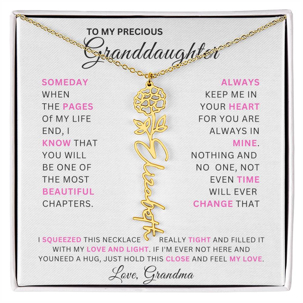 TO MY PRECIOUS GRANDDAUGHTER - SOMEDAY WHEN THE PAGES OF MY LIFE END - LOVE, GRANDMA - Shapelys