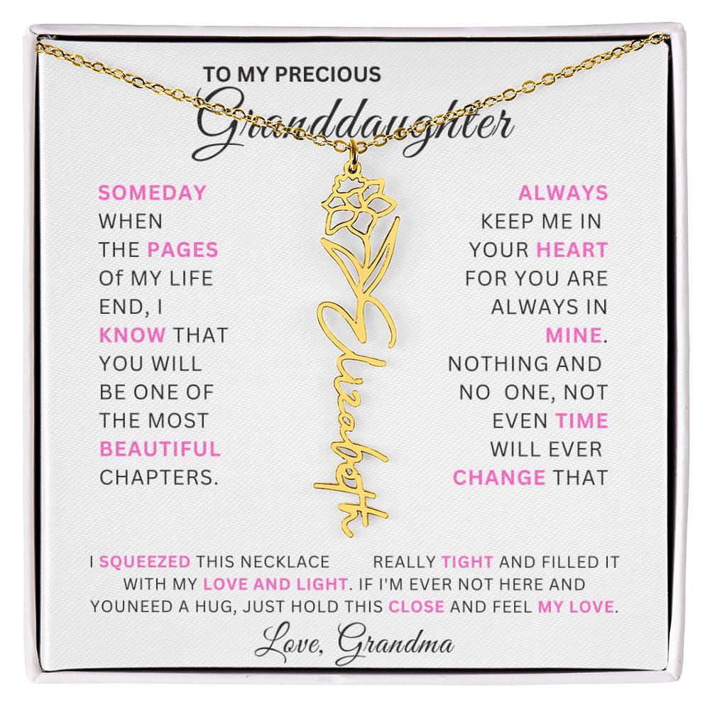 TO MY PRECIOUS GRANDDAUGHTER - SOMEDAY WHEN THE PAGES OF MY LIFE END - LOVE, GRANDMA - Shapelys