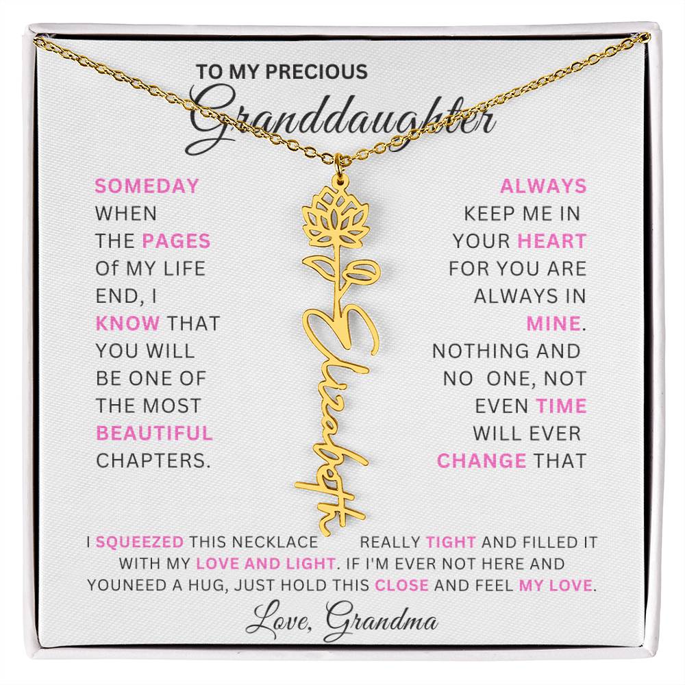 TO MY PRECIOUS GRANDDAUGHTER - SOMEDAY WHEN THE PAGES OF MY LIFE END - LOVE, GRANDMA - Shapelys